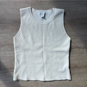 H by Halston Ribbed Crewneck Tank Sz XL